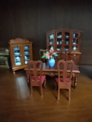 Muebles Comedor Casita Muñecas Madera