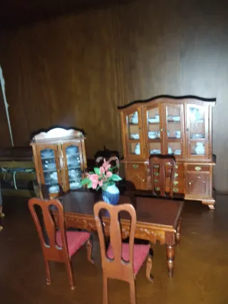 Muebles Comedor Casita Muñecas Madera