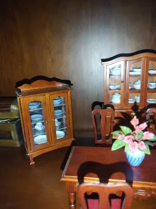 Muebles Comedor Casita Muñecas Madera