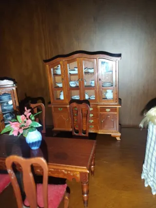 Muebles Comedor Casita Muñecas Madera