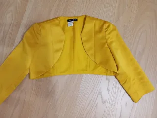 Traje de fiesta 2 piezas negro y amarillo