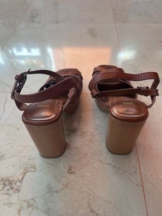 Sandalias Marrones Zara Talla 38