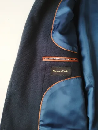 Blazer Massimo Dutti Azul Hombre