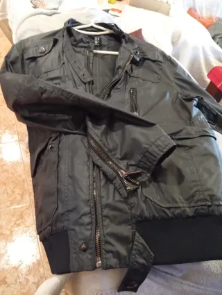 Chaqueta impermeable hombre negra Talla L