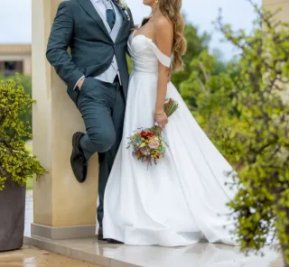 Vestido de novia con cancán incluido