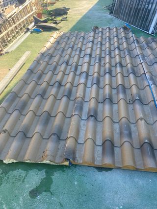 Lote Panel Sándwich Teja Albero 17m² + Cumbrera 8m