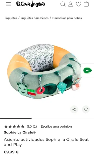 Cojín actividades bebé