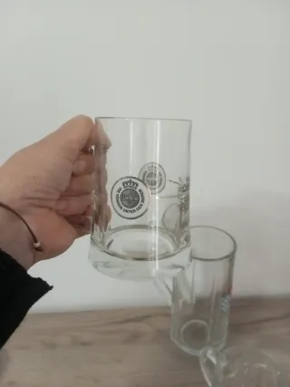 Lote 3 jarras de cerveza cristal