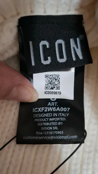 Cappello ICON bianco con etichetta taglia  unica