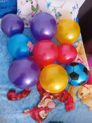 Pack 9 pelotas de plástico