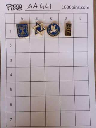 AA441 Lote de pins de Jerusalem