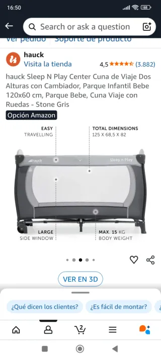 Cuna de viaje Hauck Sleep N Play