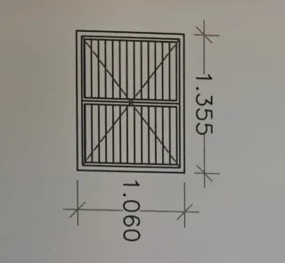 Contraventana aluminio azul fija con marco