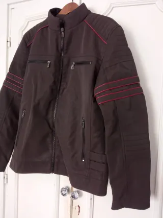 Chaqueta estilo biker  Marrón con forro polar Tl.L