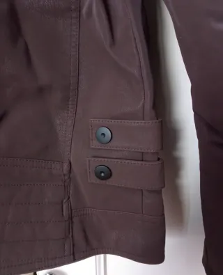 Chaqueta estilo biker  Marrón con forro polar Tl.L