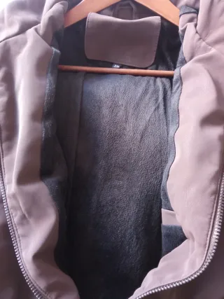 Chaqueta estilo biker  Marrón con forro polar Tl.L