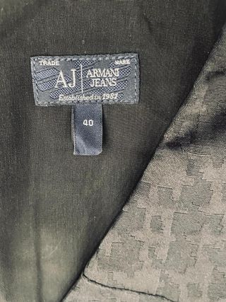 Vestido Negro Armani Jeans Talla L (ajustada, M-L)