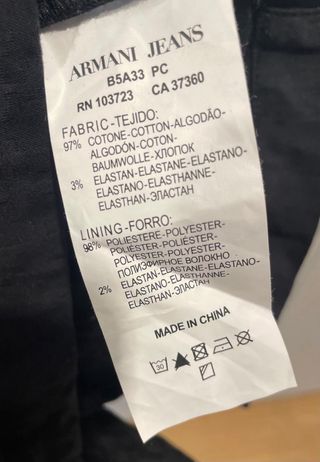 Vestido Negro Armani Jeans Talla L (ajustada, M-L)