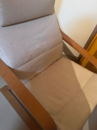 Poltrona Poäng Ikea Beige in Legno