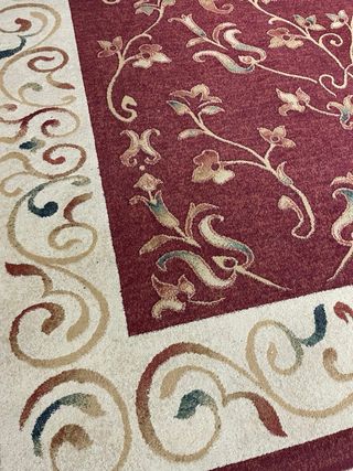 Alfombra de tela con diseño floral