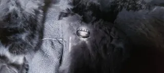 Chaquetón de piel natural con manga francesa.