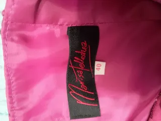 Corpiño fiesta con brillos rosa y plateado