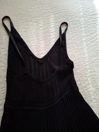 Vestido Mango Negro Tirantes Eventos