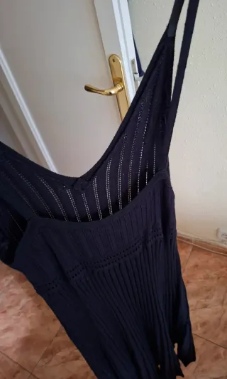 Vestido Mango Negro Tirantes Eventos