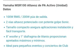 Altavoz Yamaha MSR100