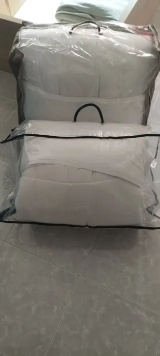 Funda Nórdica Rayas Rojo, Gris, Negro, Blanco