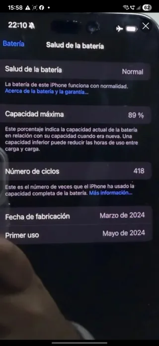 iPhone 15 Pro Max en color Blanco Titanio de 256 G