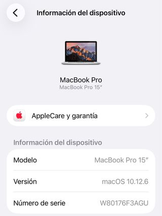 MacBook Pro 15" Argento