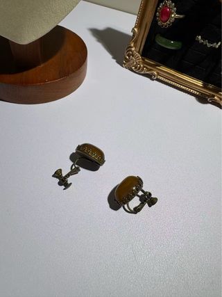 Pendientes Vintage Ámbar Japonés