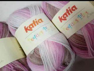 3 ovillos Katia Peques Plus rosa