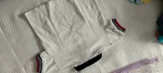 Polo bimbo bianco con stampa