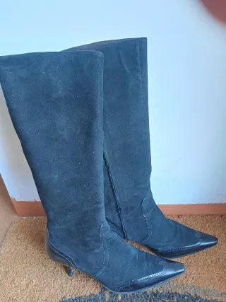 Botas altas piel Yanko negras