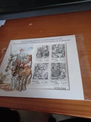Estuche Sellos Conmemorativos Don Quijote