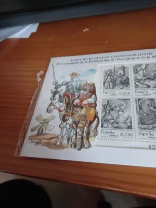 Estuche Sellos Conmemorativos Don Quijote
