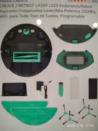 Robot aspirador y friegasuelos CREATE