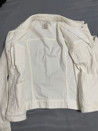 Chaqueta vaquera blanca Mango