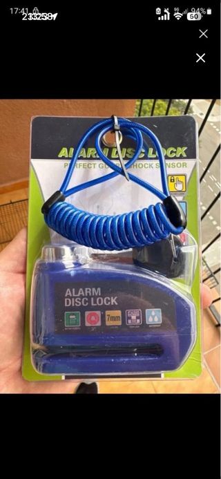 Candado Alarma Moto Disco Antirrobo
