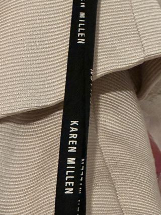 Vestido beige estampado floral negro Karen Millen