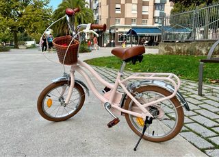 Bicicleta rosa vintage niña