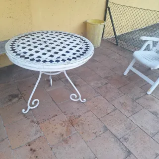 Tavolo da Giardino Mosaico 100cm Ferro