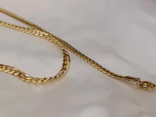 Conjunto Collar y Pulsera Acero Bañado Oro