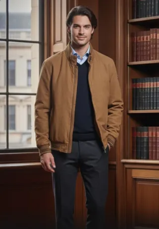 Cazadora Pertegaz Sport Harrington Marrón