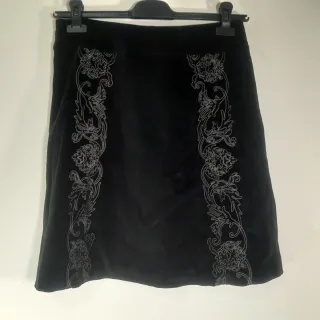 Gonna Cerruti Velluto Nera Taglia M