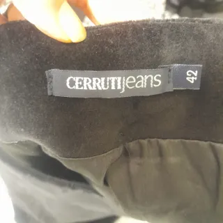 Gonna Cerruti Velluto Nera Taglia M