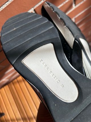 Zapatillas negras mujer con pedrería talla 39