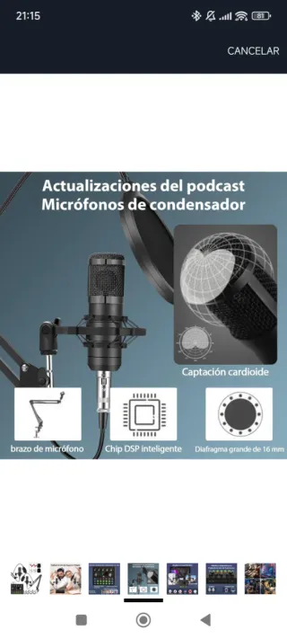 Kit Podcast Micrófono Brvomussy Negro